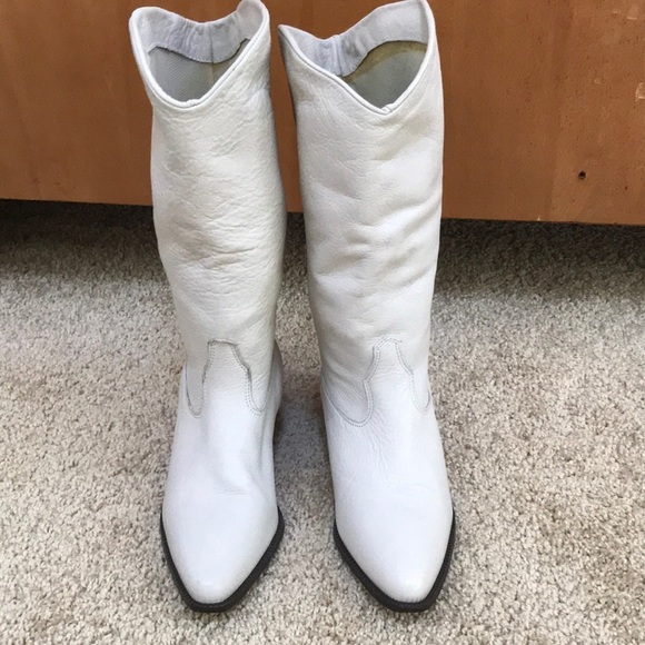 BOOTALINO size 5 cream leather boots - Picture 1 of 8
